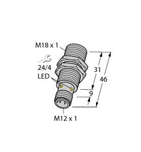 [4615050] Turck Inductive Sensor, With Increased Switching Distance (BI8-M18K-AP6X-H1141)