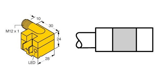 [1055290] Turck Magnetic Field Sensor, For Pneumatic Cylinders (BIM-AKT-Y1X-H1141 W/KLA1)