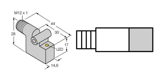 [1056690] Turck Magnetic Field Sensor, For Pneumatic Cylinders (BIM-IKE-Y1X-H1141 W/KLI3)