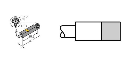 [1056800] Turck Magnetic Field Sensor, For Pneumatic Cylinders (BIM-INT-Y1X)