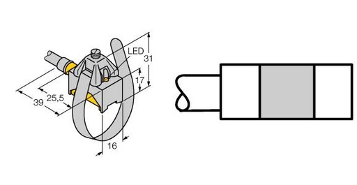 [46741] Turck Magnetic Field Sensor, For Pneumatic Cylinders (BIM-KST-AN6X)