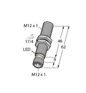 [4681201] Turck Magnetic Field Sensor, Magnetic-inductive Proximity Sensor (BIM-M12E-AP6X-H1141/3G)