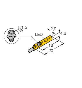 [4685901] Turck Magnetic Field Sensor, For Pneumatic Cylinders (BIM-UNR-AP6X 1M)