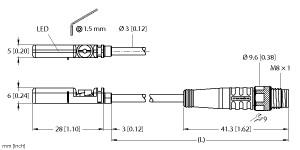 [4685886] Turck Magnetic Field Sensor, For Pneumatic Cylinders (BIM-UNT-AP6X-0.2-PSG3M)
