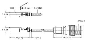 [4685670] Turck Magnetic Field Sensor, For Pneumatic Cylinders (BIM-UNT-AY1X-0.2-RS4.21T/S1139)
