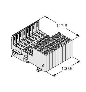 [6827054] Turck BL20 base module, Tension spring connection (BL20-B3T-SBB)