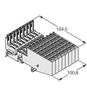 [6827065] Turck BL20 base module, Tension spring connection (BL20-B6T-SBBSBB)