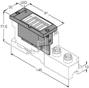 [6827305] Turck BL67 Electronic Module, 2 RFID Channels (HF/UHF) (BL67-2RFID-S)