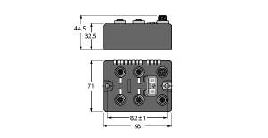 [6811056] Turck BL compact™ fieldbus station for DeviceNet™, 4 Analog Inputs for Current or Voltage and 4 Analog Outputs for Voltage (BLCDN-4M12S-4AI4AO-VI)