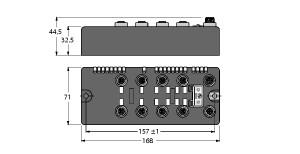 [6811065] Turck BL compact™ fieldbus station for DeviceNet™, 4 Analog Inputs for Current or Voltage and 8 Configurable Digital PNP Channels (BLCDN-8M12L-4AI-VI-8XSG-PD)