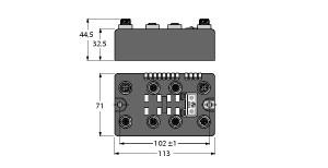[6811629] Turck BL Compact Fieldbus Station for EtherCAT, 4 Analog Outputs for Voltage (BLCEC-4M12MT-4AO-V)