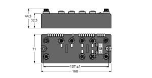 [6811501] Turck BL compact™ multiprotocol fieldbus station for Industrial Ethernet, 4 IO-Link Channels and Interface for Connection of 2 ident Read/Write Heads (HF/UHF) (BLCEN-6M12LT-4IOL-2RFID-S)