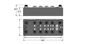 [6811478] Turck BL compact™ multiprotocol fieldbus station for Industrial Ethernet, 8 Analog Inputs for Thermocouple Elements (BLCEN-8M12LT-4AI-TC-4AI-TC)