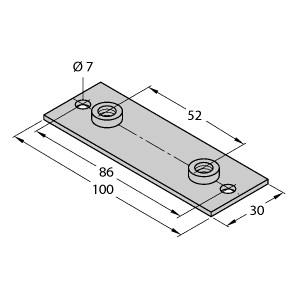 [6901324] Turck Accessories, Weld-On Plate for Mounting Clamps (BSS-SPV5)