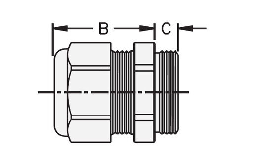 [A9092] Turck Actuator and Sensor Accessory, Cable gland/grip (CG-1/2STRT-NYLON 5-9MM)