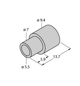 [1590814] Turck Accessories, Spacer Sleeve, For Angle Sensors RI-QR14 (DS-RI-QR14)