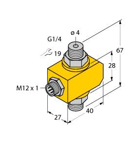 [6870638] Turck Flow Monitoring, Inline Sensor without Integrated Processor (FCI-D04A4P-NA-H1141)
