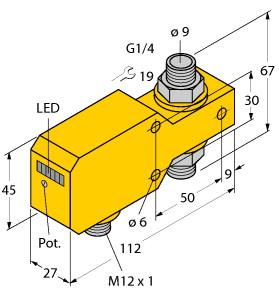 [6870644] Turck Flow Monitoring, Inline Sensor with Integrated Processor (FCI-D10A4P-ARX-H1140)