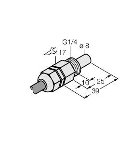 [6870310] Turck Flow Monitoring, Immersion Sensor without Integrated Processor (FCS-G1/4T-NA)