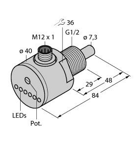 [6870204] Turck Flow Monitoring, Immersion Sensor with Integrated Processor (FCS-GL1/2A4-AP8X-H1141)