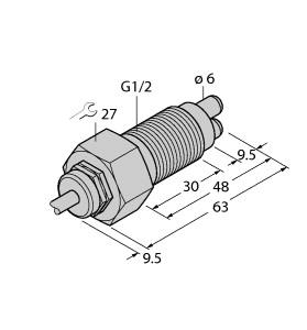 [6870349] Turck Flow Monitoring, Immersion Sensor without Integrated Processor (FCS-GL1/2A4-NAEX0/A)