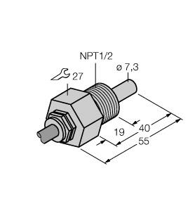[6871412] Turck Flow Monitoring, Immersion Sensor without Integrated Processor (FCS-N1/2A4-NA/D100)