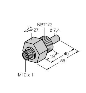 [6871322] Turck Flow Monitoring, Immersion Sensor without Integrated Processor (FCS-N1/2A4-NAEX-H1141)