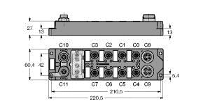 [6825429] Turck Compact multiprotocol I/O module for Ethernet, 8 digital PNP inputs, 8 digital outputs 2 A (FGEN-IOM88-4001)