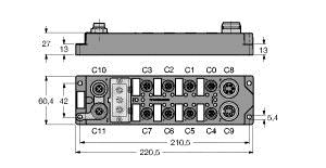 [6825424] Turck Compact multiprotocol I/O module for Ethernet, 8 digital PNP inputs, 8 digital outputs 2 A (FGEN-IOM88-5001)