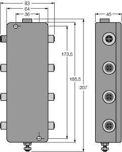 [6611427] Turck FOUNDATION fieldbus, IP67 junction box, 6-channel (JBBS-49-E613/EX)