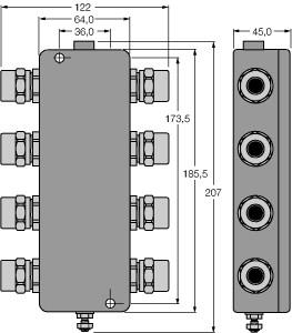 [6611442] Turck FOUNDATION fieldbus, IP67 junction box, 6-channel (JBBS-49SC-T615/3G)