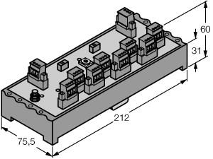 [6611458] Turck FOUNDATION fieldbus and PROFIBUS-PA, IP20 junction box, 8-channel (JRBS-40-8R/EX)