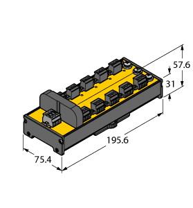 [6611835] Turck FOUNDATION fieldbus and PROFIBUS-PA, IP20 Junction Box with Short-circuit Protection, 10-channel (JRBS-40DC-10RV)