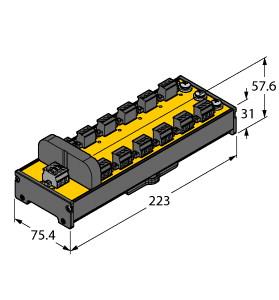 [6611836] Turck FOUNDATION fieldbus and PROFIBUS-PA, IP20 junction box with short-circuit protection, 12-channel (JRBS-40DC-12RV)