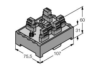 [6611459] Turck FOUNDATION fieldbus and PROFIBUS-PA, IP20 junction box, 4-channel (JRBS-40SC-4R/EX)