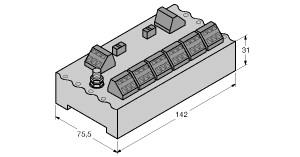 [6611452] Turck FOUNDATION fieldbus and PROFIBUS-PA, IP20 junction box, 6-channel (JRBS-40SC-6C/EX)