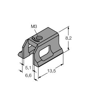 [6913360] Turck Accessories, Mounting Bracket, For Dovetail Groove Cylinders (KLDT-UNT8)