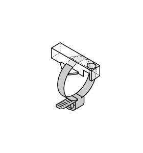 [6970621] Turck Accessories, Mounting Bracket with Clip Collar, For Round Cylinders, Tie-rod Cylinders (KLR1-ASB8)