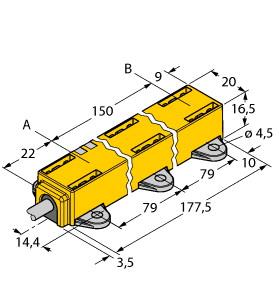 [1590731] Turck Inductive Linear Position Sensor (LI150P1-Q17LM1-LIU5X2)