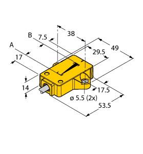 [1590751] Turck Inductive Linear Position Sensor (LI25P1-QR14-LIU5X2)