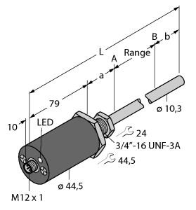 [LT1101] Turck EZ-Track Linear Displacement Transducer, Analog (LTX8E-R10-LU0X3-H1151)