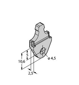 [1590750] Turck Accessories, Mounting Bracket, For Linear Position Sensors LI-Q17L (M1.2-Q17L)