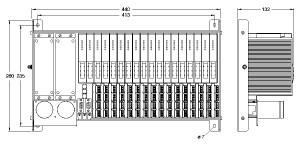 [9100687] Turck excom I/O System, Module Rack, Zone 1, for 16 Modules (MT16-2G)