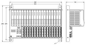 [9100686] Turck excom I/O System, Module Rack, Non-Ex, for 16 Modules (MT16-N)