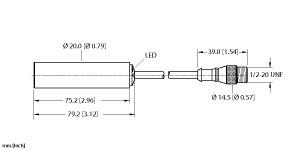 [4358591] Turck Inductive Sensor (NI10-K20-AZ3X-0.2-SB3T)