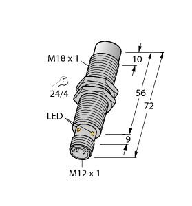 [4611497] Turck Inductive Sensor, With Weldguard® coating (NI14-MT18E-AP6X-H1141/S1589)