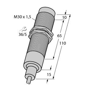 [4617412] Turck Inductive Sensor, With Increased Temperature Range (NI15-EM30-AP6/S907)