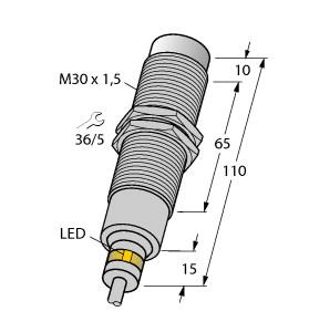 [4617410] Turck Inductive Sensor, For Harsh Environments and Temperatures up to 120°C (NI15-EM30D-VP6X/S120)