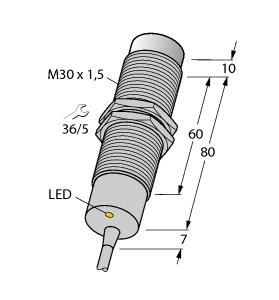 [4617210] Turck Inductive Sensor, With Increased Temperature Range (NI15-M30-AP6X/S120)