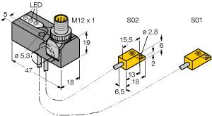[1650130] Turck Inductive Sensor, Monitoring Kit for Power Clamps (NI2-ISI-0.055-BDS-2AP6X3-H1141/S34)